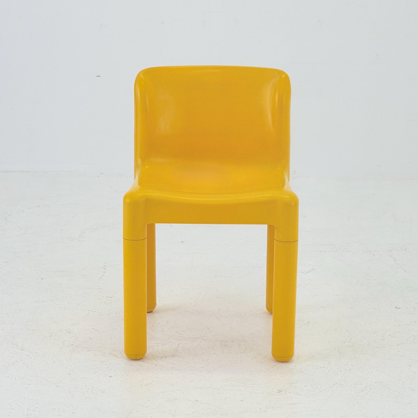 Mid century Spaceage Carlo Bartoli Roter 4875 yellow Chair for Kartell – Italy, 1970s