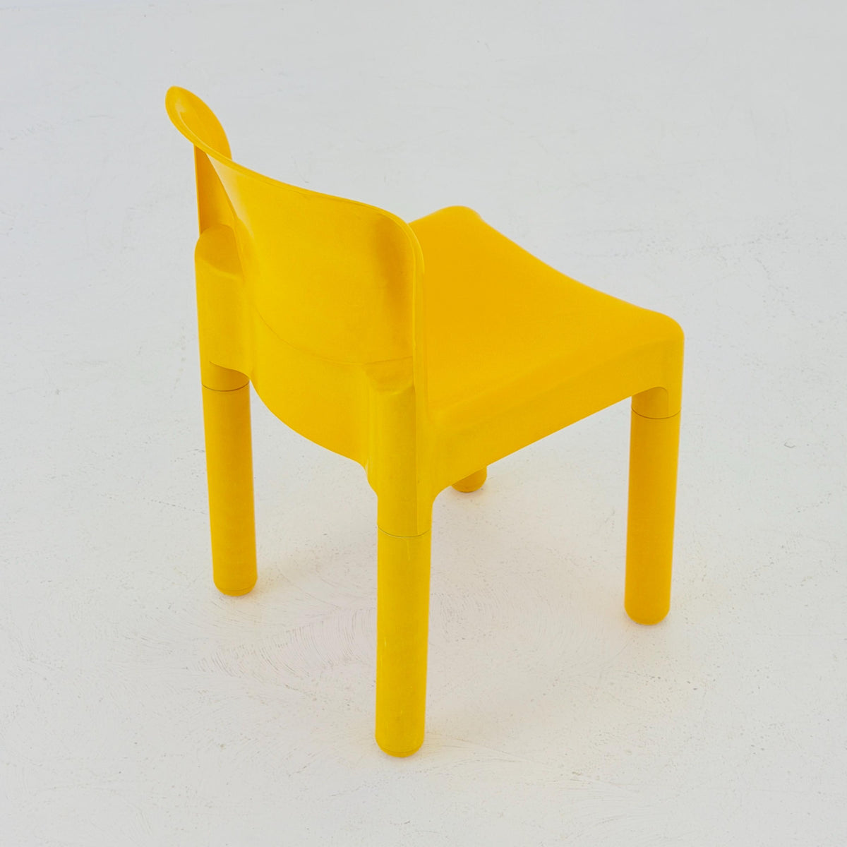 Mid century Spaceage Carlo Bartoli Roter 4875 yellow Chair for Kartell – Italy, 1970s