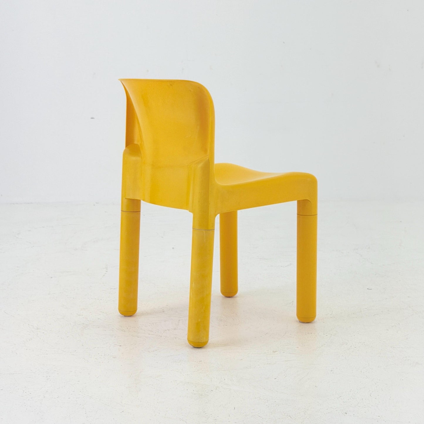 Mid century Spaceage Carlo Bartoli Roter 4875 yellow Chair for Kartell – Italy, 1970s
