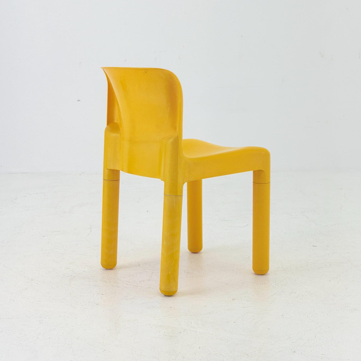 Mid century Spaceage Carlo Bartoli Roter 4875 yellow Chair for Kartell – Italy, 1970s