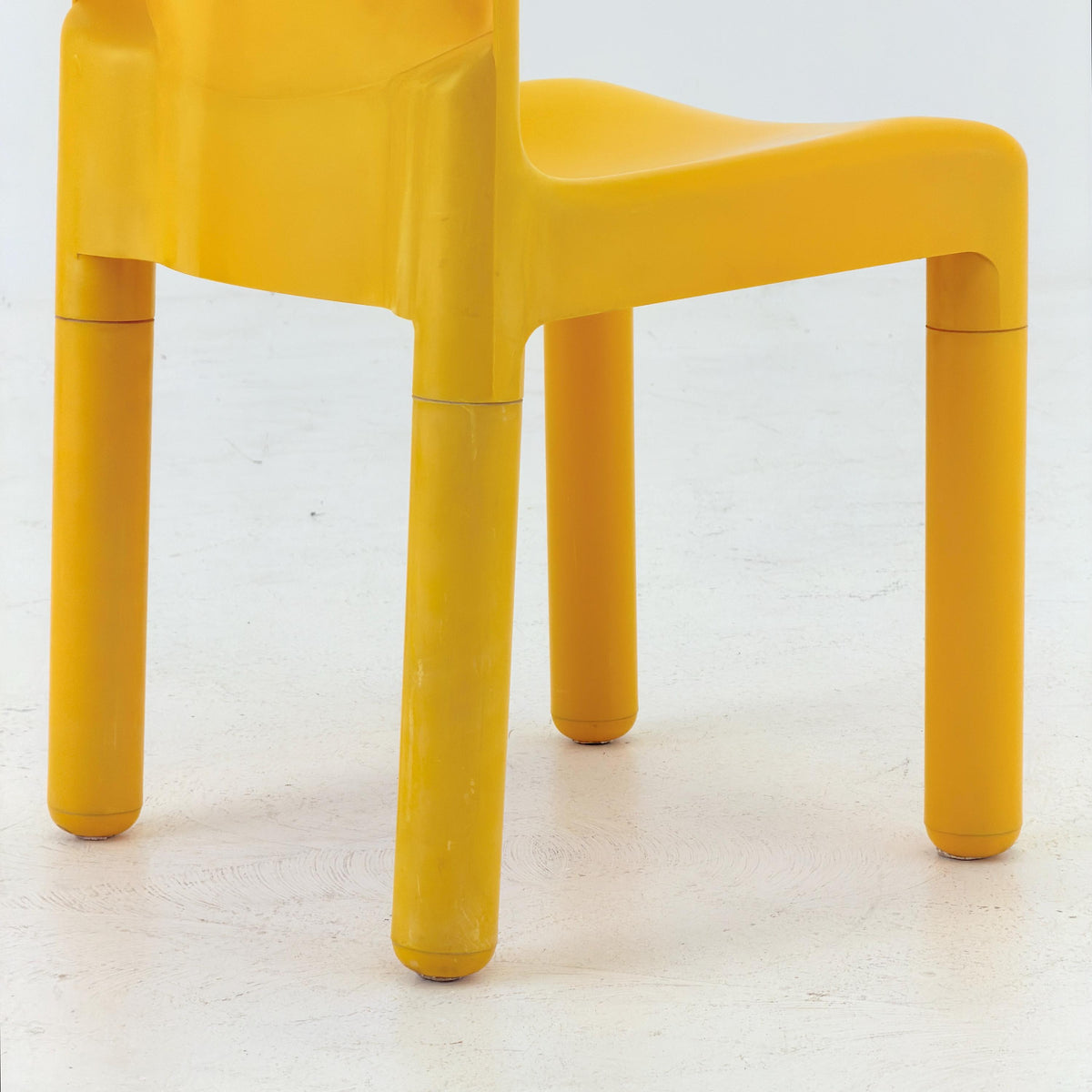 Mid century Spaceage Carlo Bartoli Roter 4875 yellow Chair for Kartell – Italy, 1970s