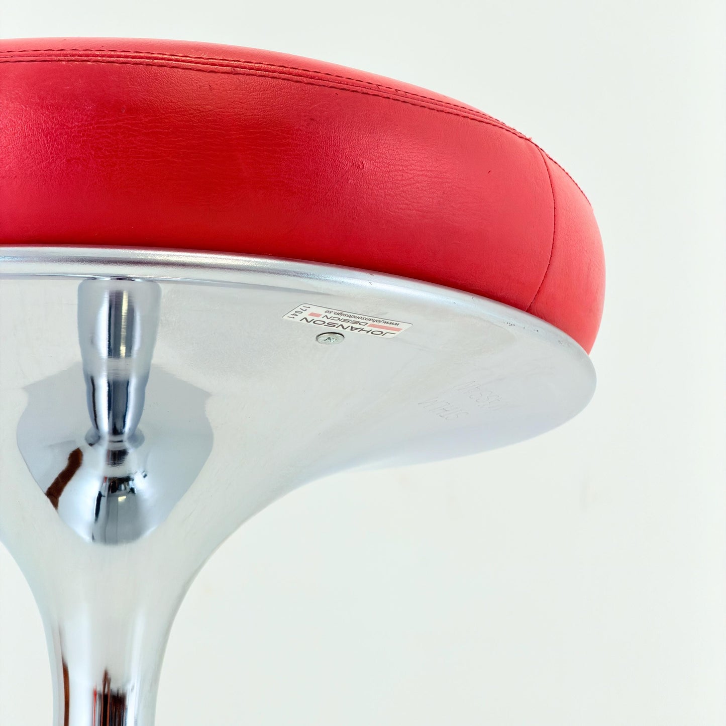 Mid Century Space Age Chrome Tulip Stool by Johanson Design Sweden 1970S