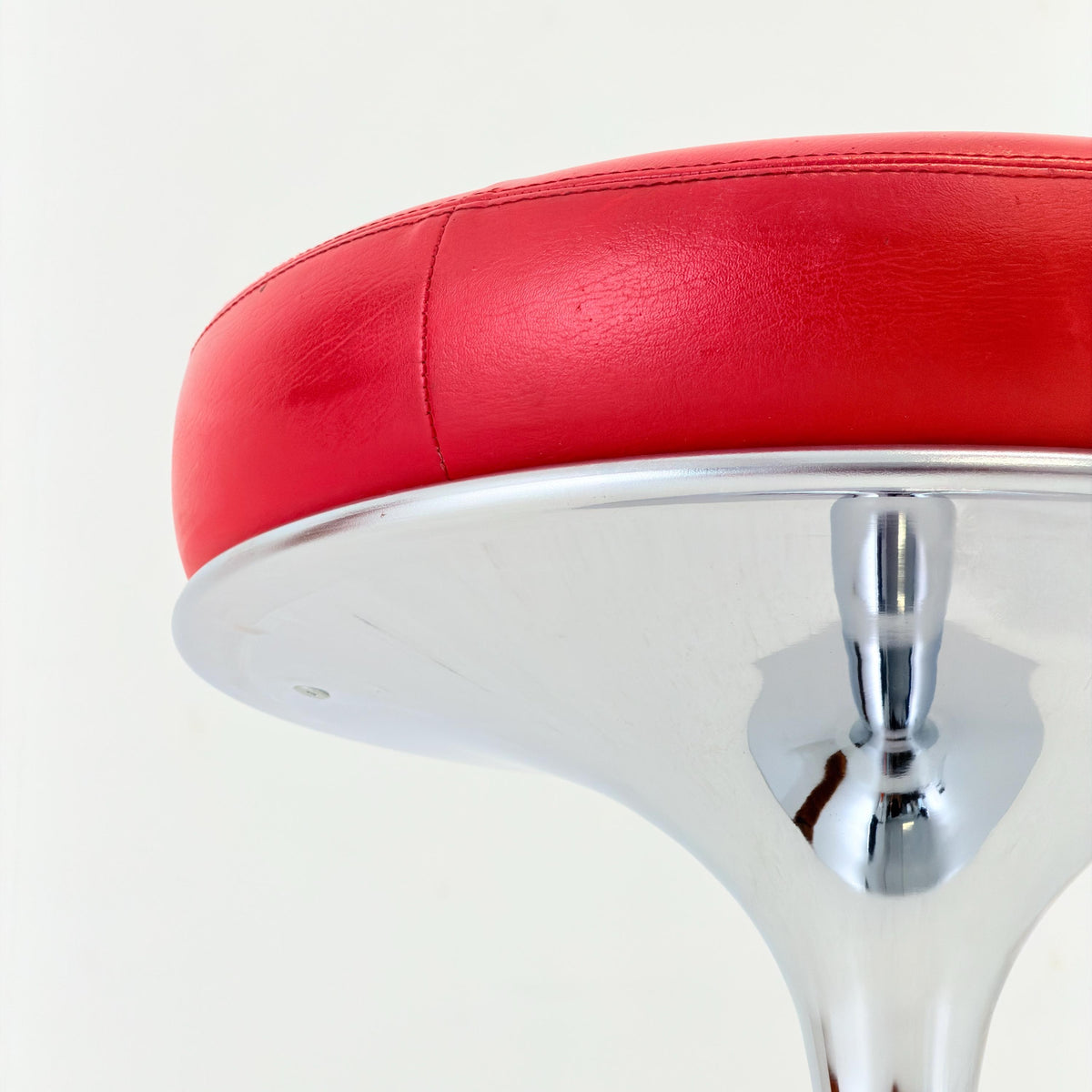 Mid Century Space Age Chrome Tulip Stool by Johanson Design Sweden 1970S