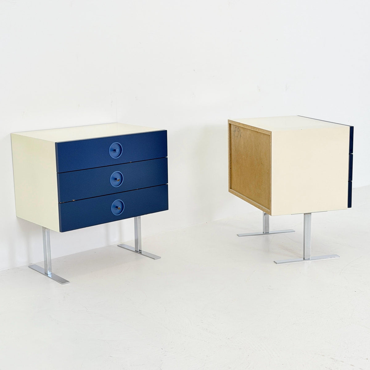 Set of 2 Mid Century Space Age Nightstands by Elco Germany 1970s