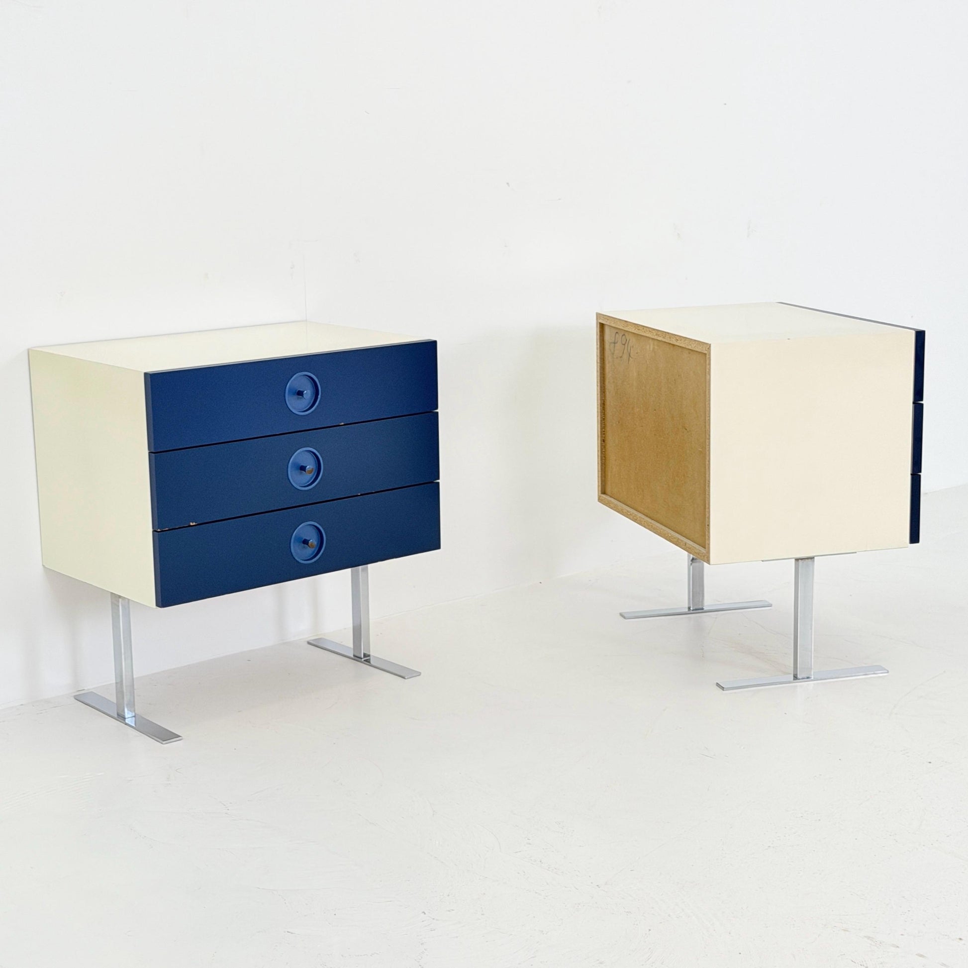 Set of 2 Mid Century Space Age Nightstands by Elco Germany 1970s