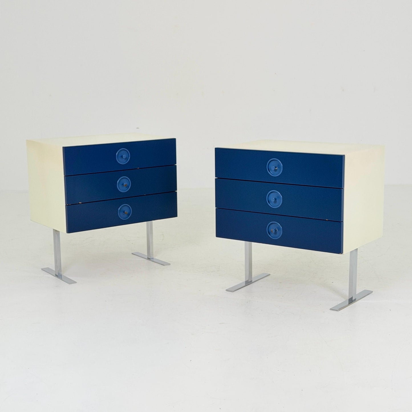 Set of 2 Mid Century Space Age Nightstands by Elco Germany 1970s
