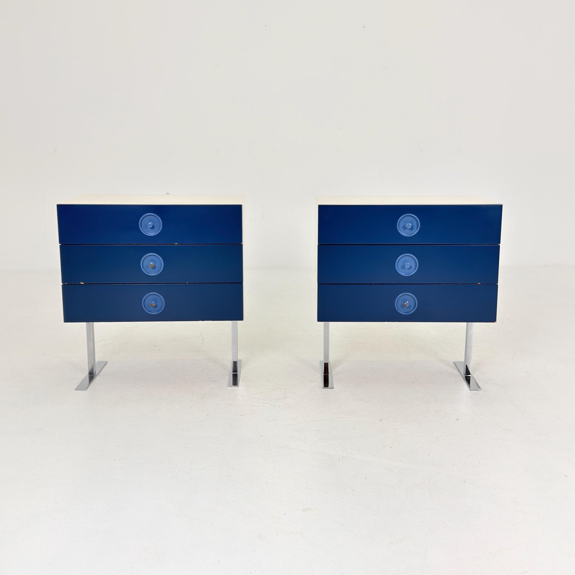Set of 2 Mid Century Space Age Nightstands by Elco Germany 1970s