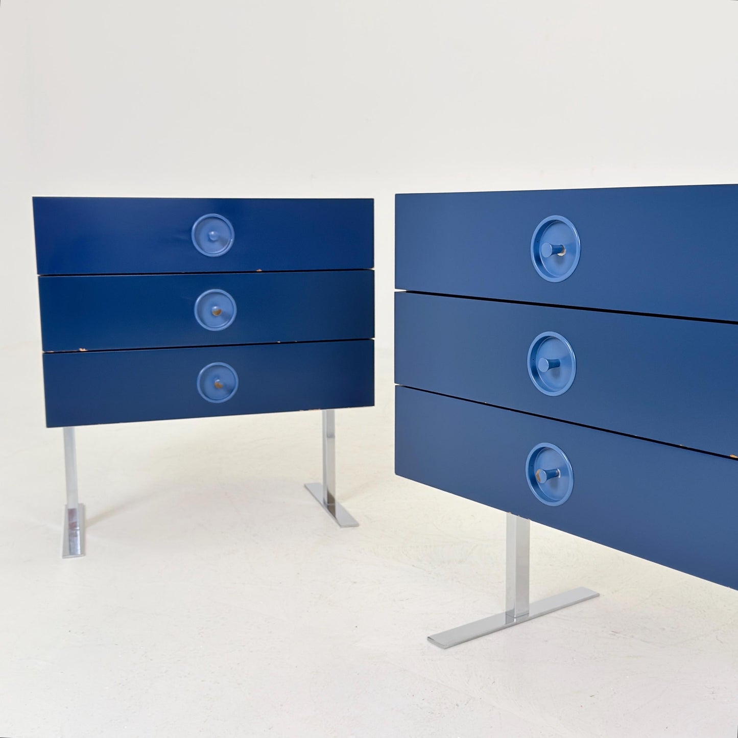 Set of 2 Mid Century Space Age Nightstands by Elco Germany 1970s