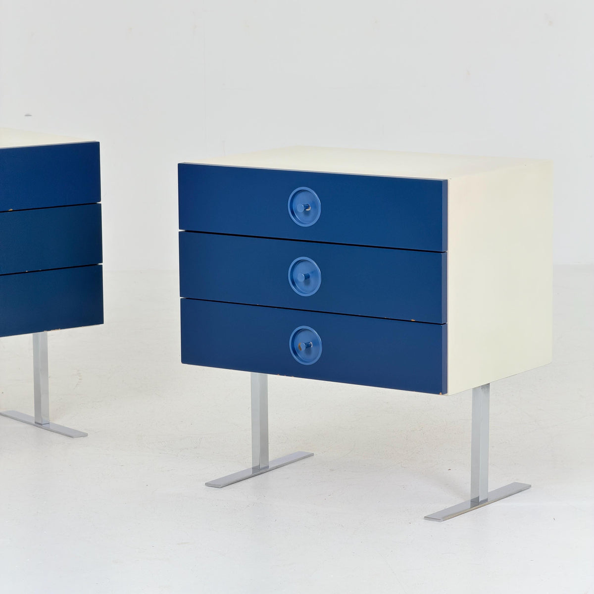 Set of 2 Mid Century Space Age Nightstands by Elco Germany 1970s
