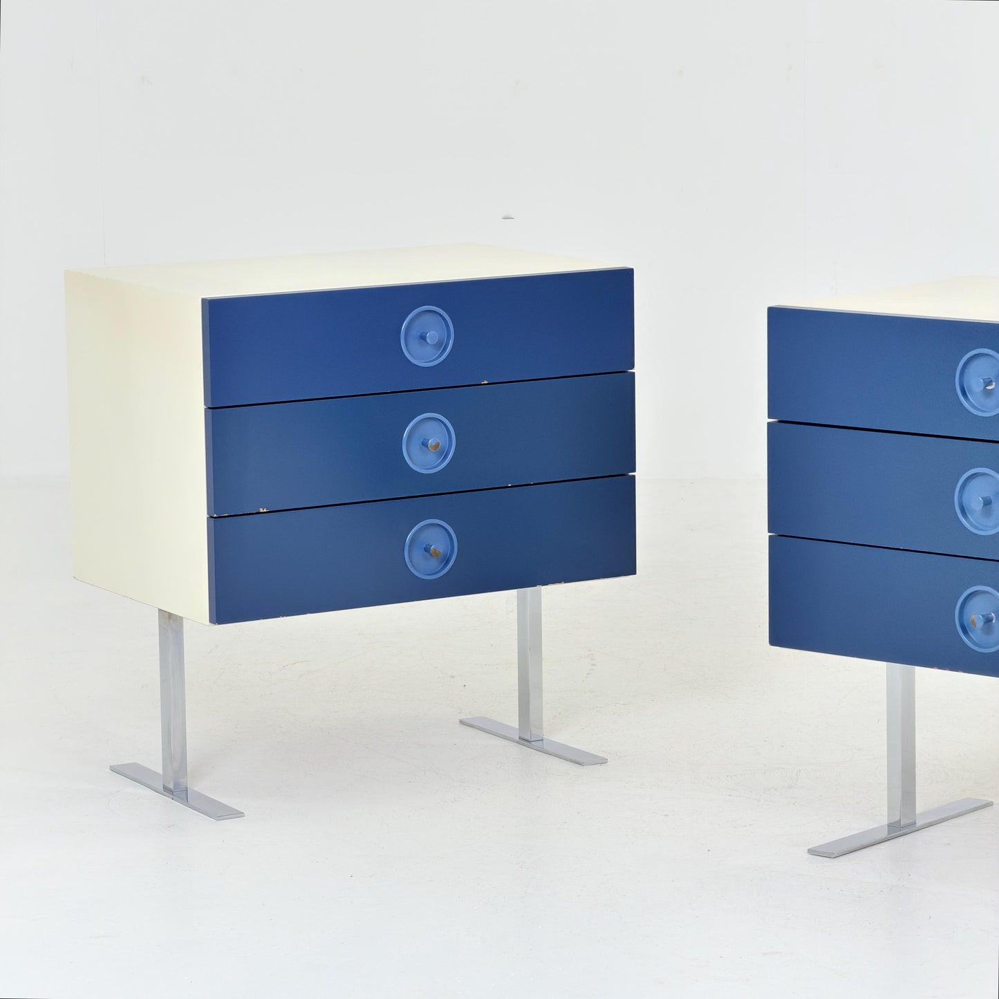 Set of 2 Mid Century Space Age Nightstands by Elco Germany 1970s