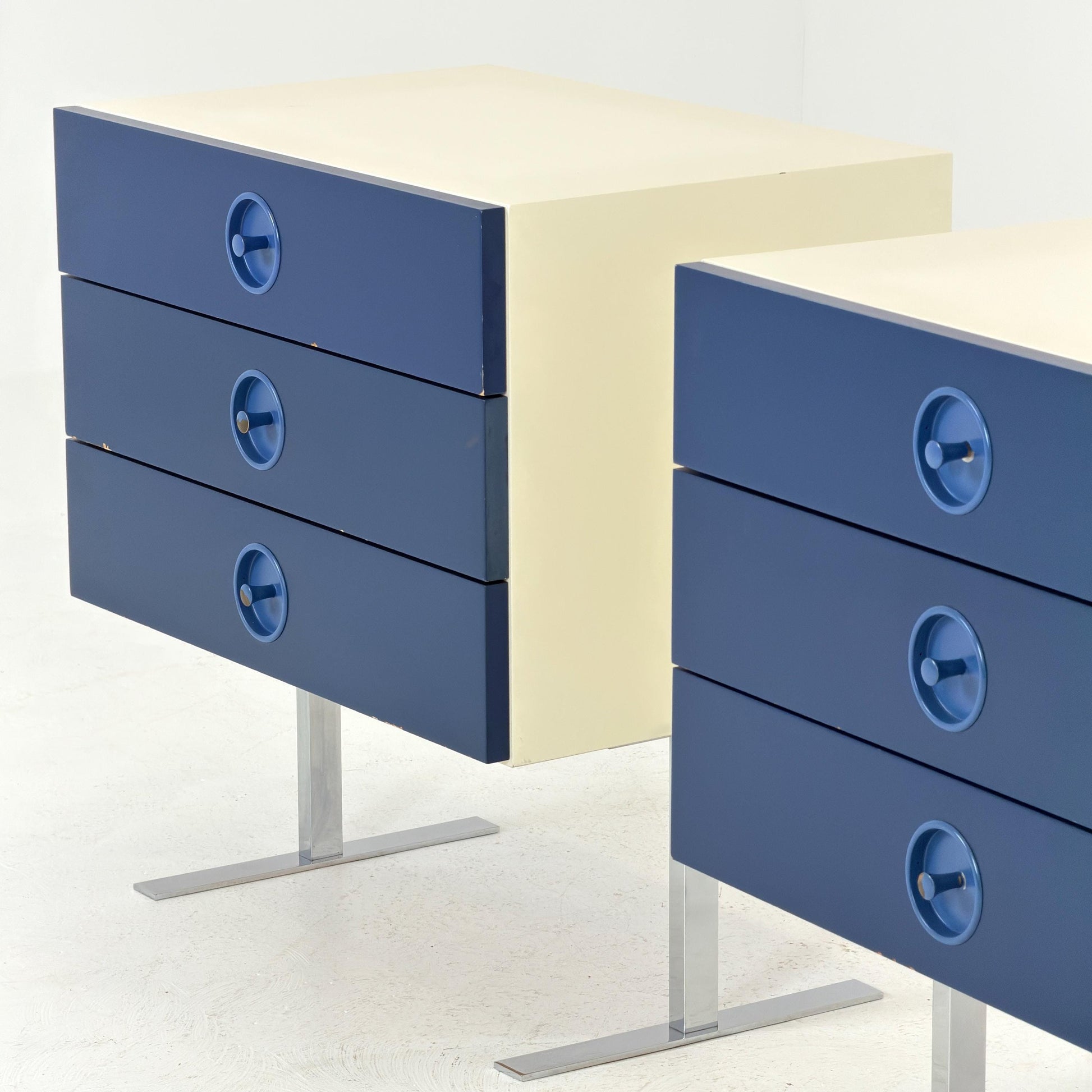 Set of 2 Mid Century Space Age Nightstands by Elco Germany 1970s
