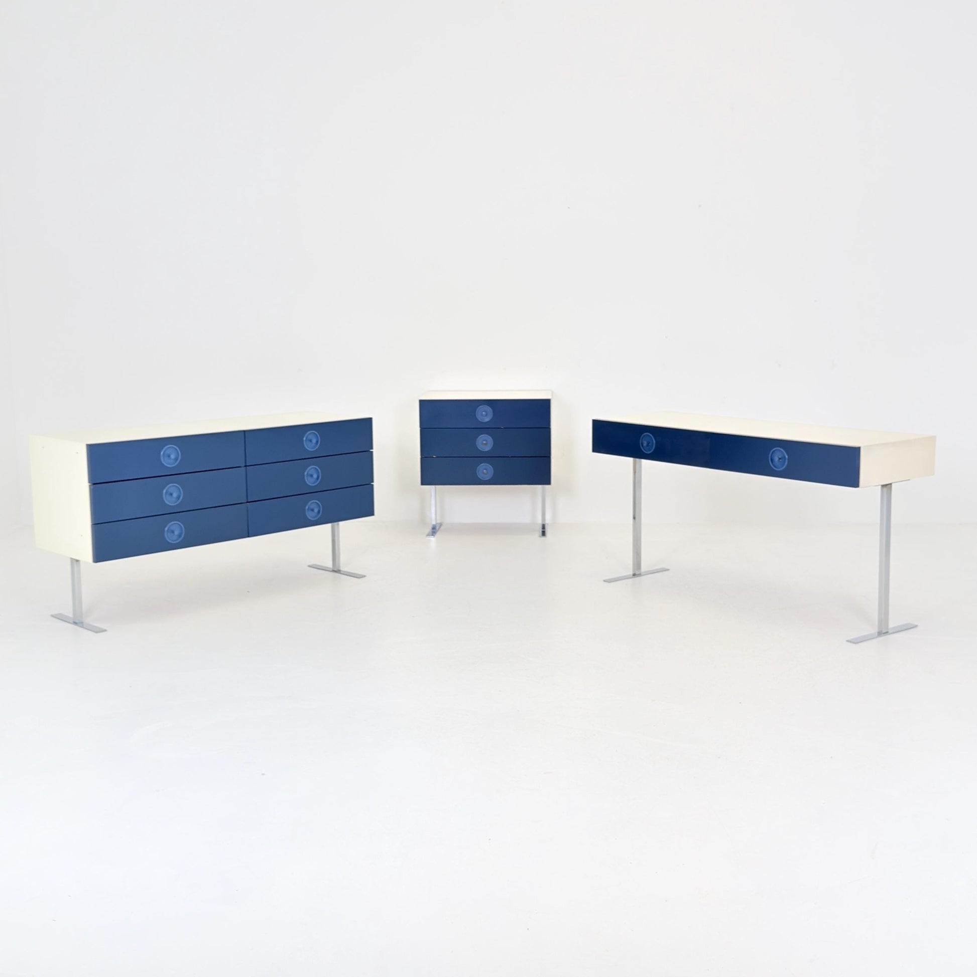 Mid Century Space Age Console Table Desk by Elco Germany 1970s