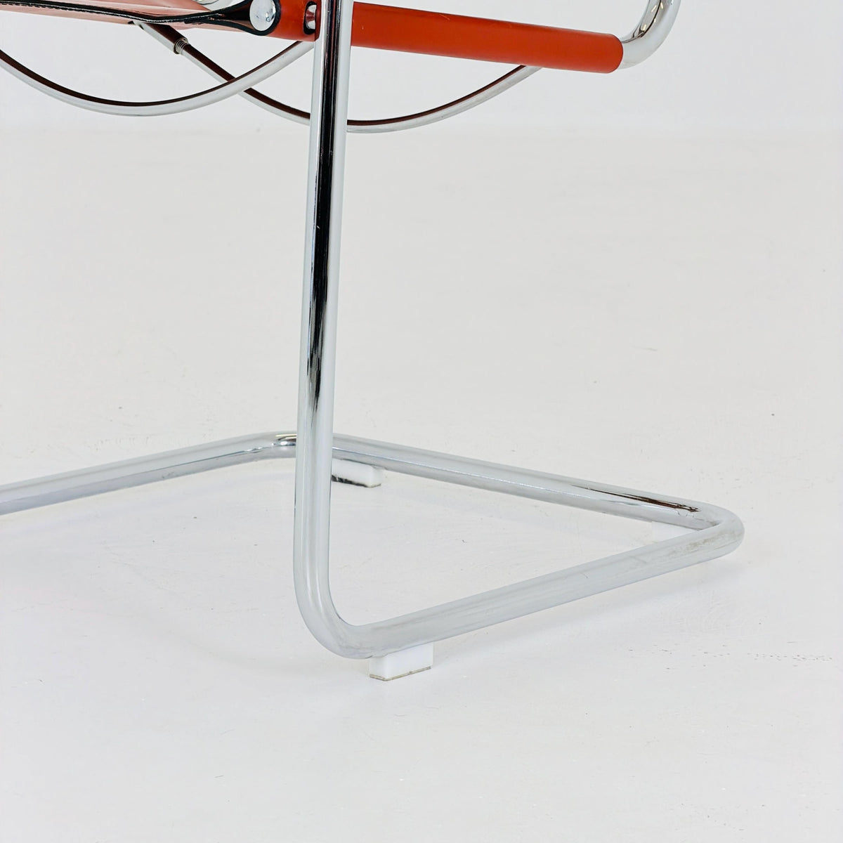 1 of 8 Mid century Bauhaus Leather b34 armchairs by Mart Stam & Marcel Breuer for Fasem, Italy 1985