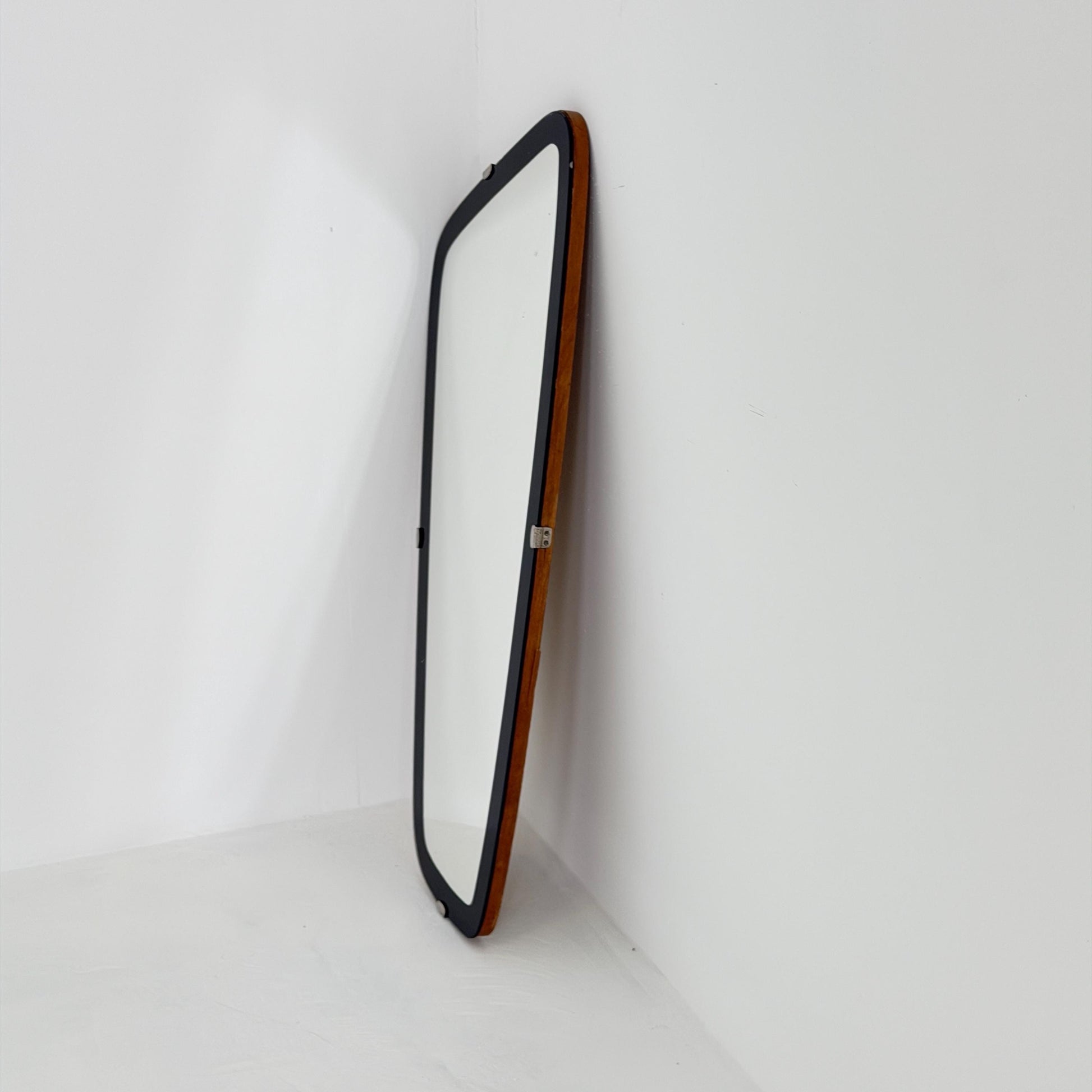Rare Mid-Century Modern Kidney Wall Mirror – Germany, 1960s