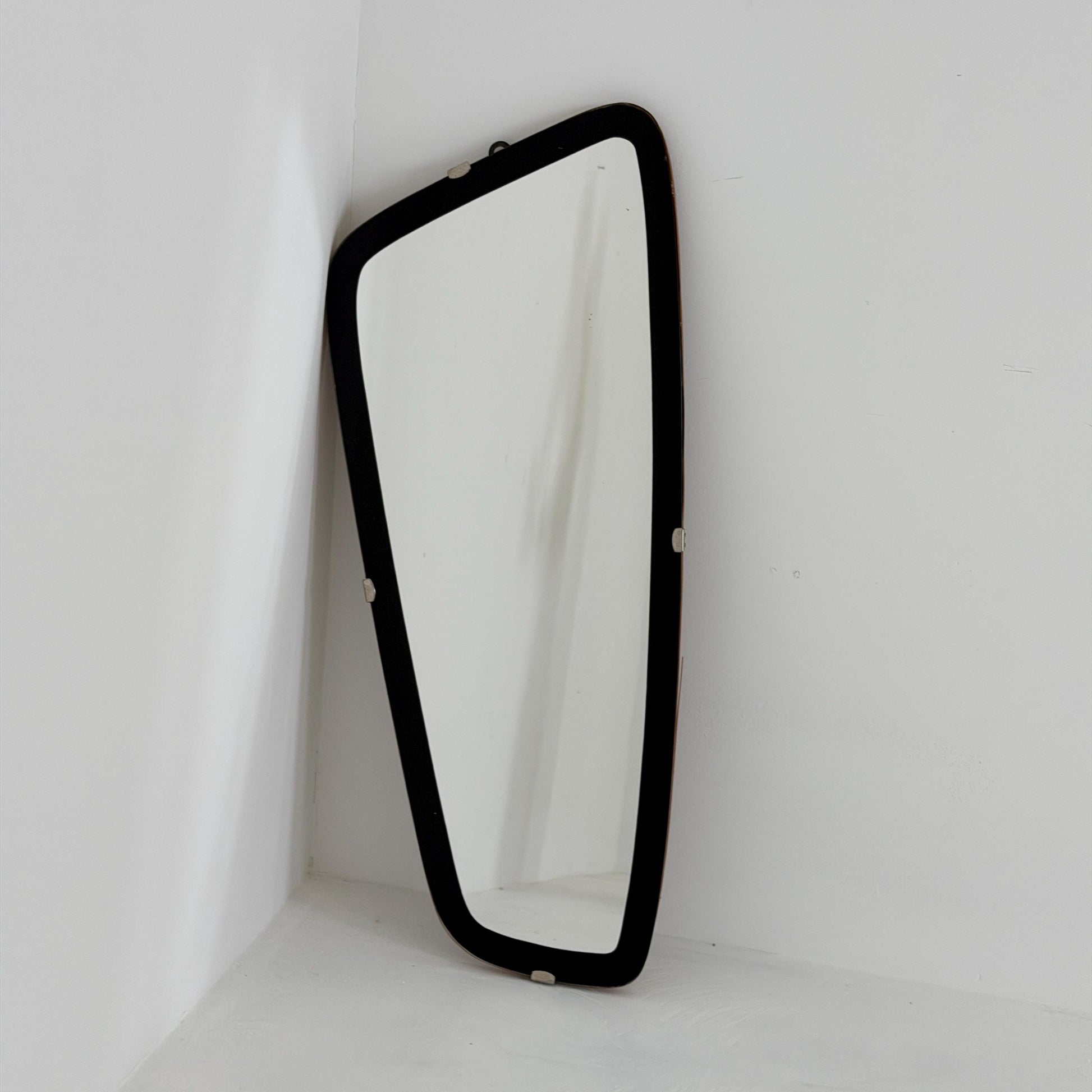 Rare Mid-Century Modern Kidney Wall Mirror – Germany, 1960s