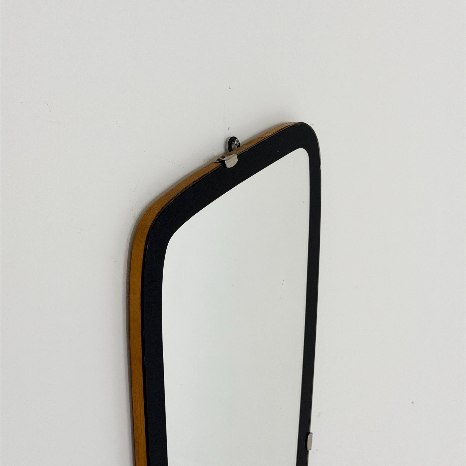 Rare Mid-Century Modern Kidney Wall Mirror – Germany, 1960s