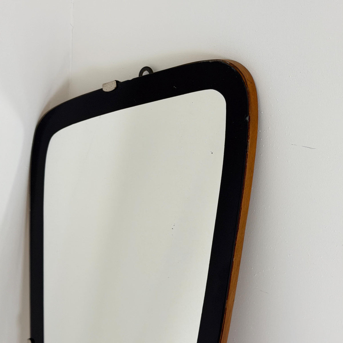 Rare Mid-Century Modern Kidney Wall Mirror – Germany, 1960s