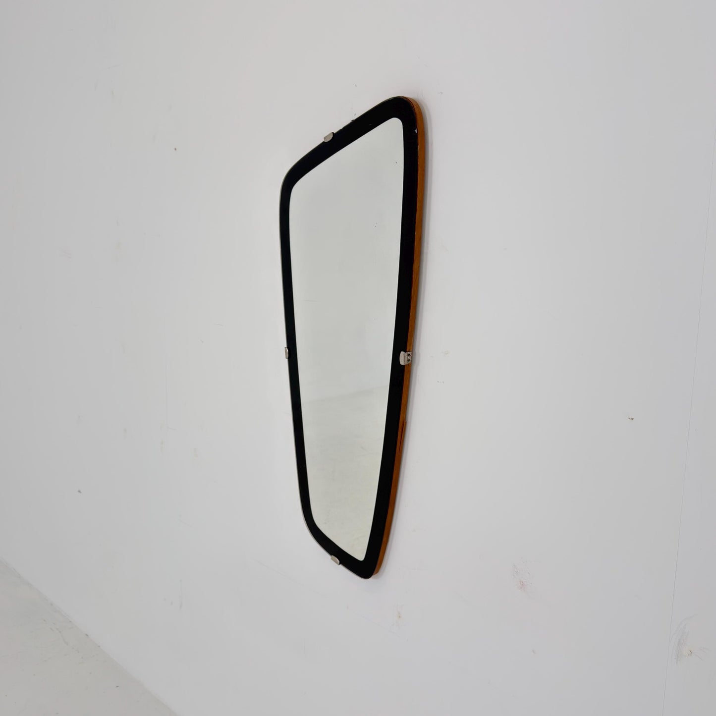 Rare Mid-Century Modern Kidney Wall Mirror – Germany, 1960s