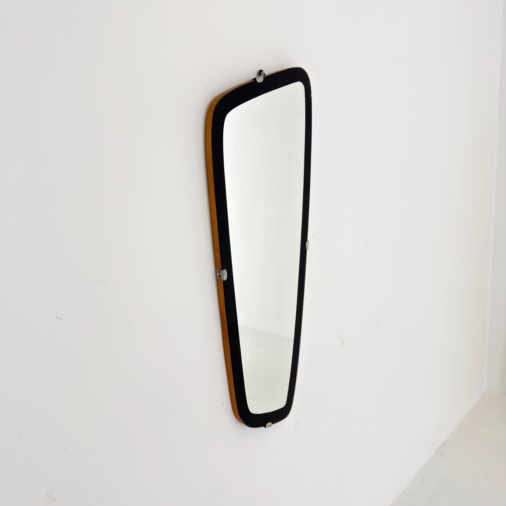 Rare Mid-Century Modern Kidney Wall Mirror – Germany, 1960s