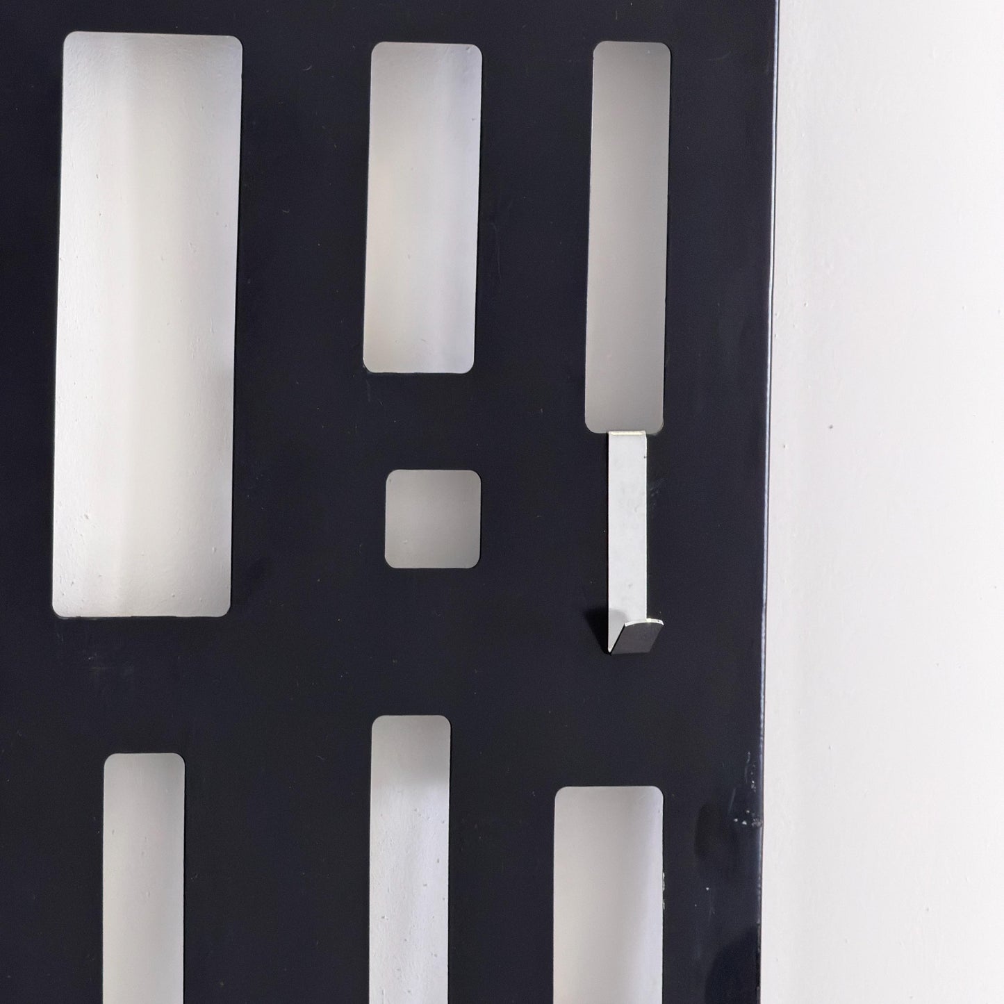 Set of 2 Pop Art Space Age Metal Wall Panels Wardrobe Hooks 1980s Germany