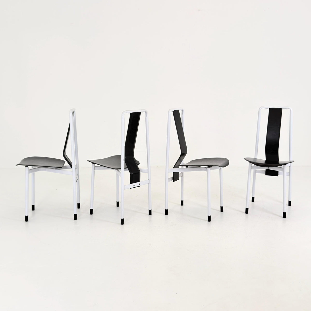 Set of 4 Mid century Irma dining Chairs by Achille Castiglioni for Zanotta, 1980s Italy