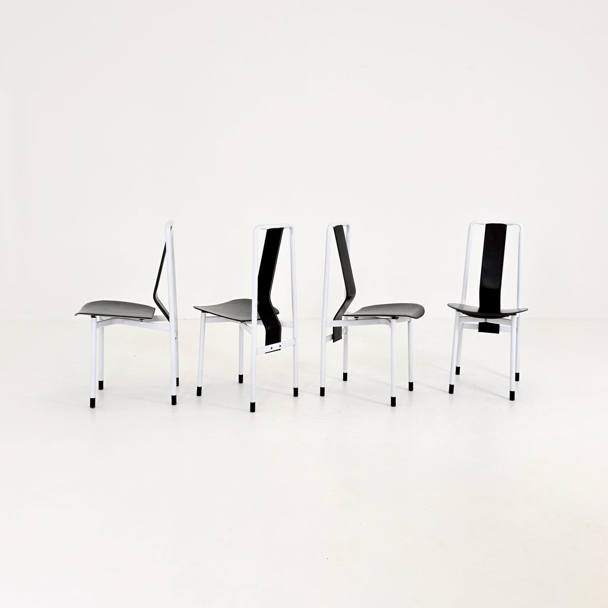 Set of 4 Mid century Irma dining Chairs by Achille Castiglioni for Zanotta, 1980s Italy