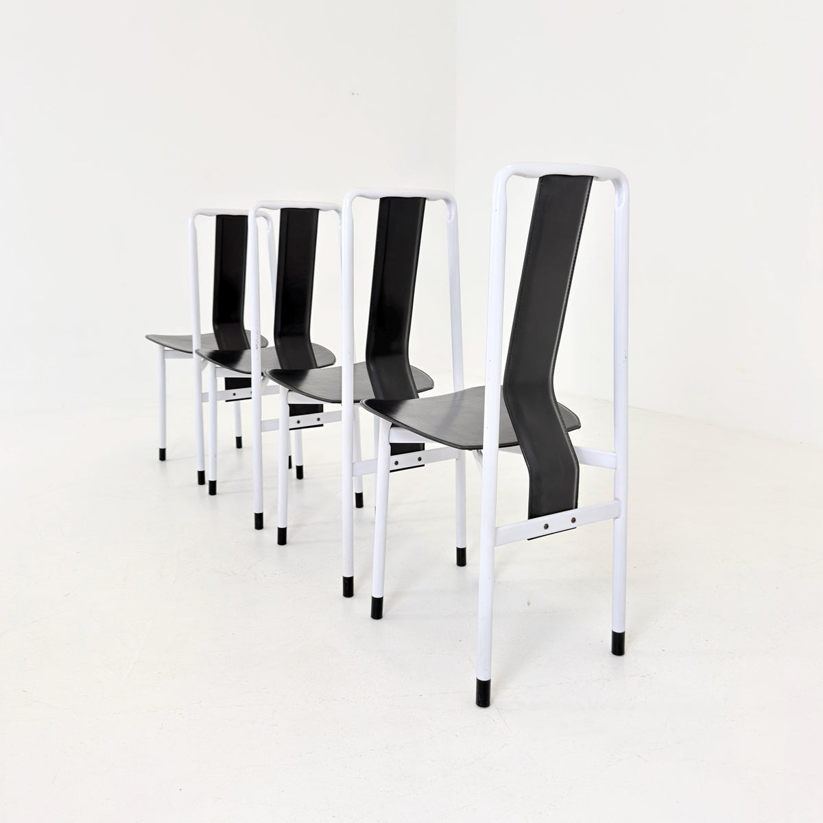 Set of 4 Mid century Irma dining Chairs by Achille Castiglioni for Zanotta, 1980s Italy