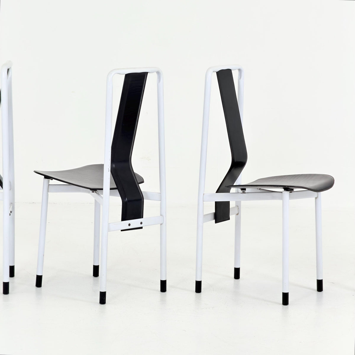 Set of 4 Mid century Irma dining Chairs by Achille Castiglioni for Zanotta, 1980s Italy