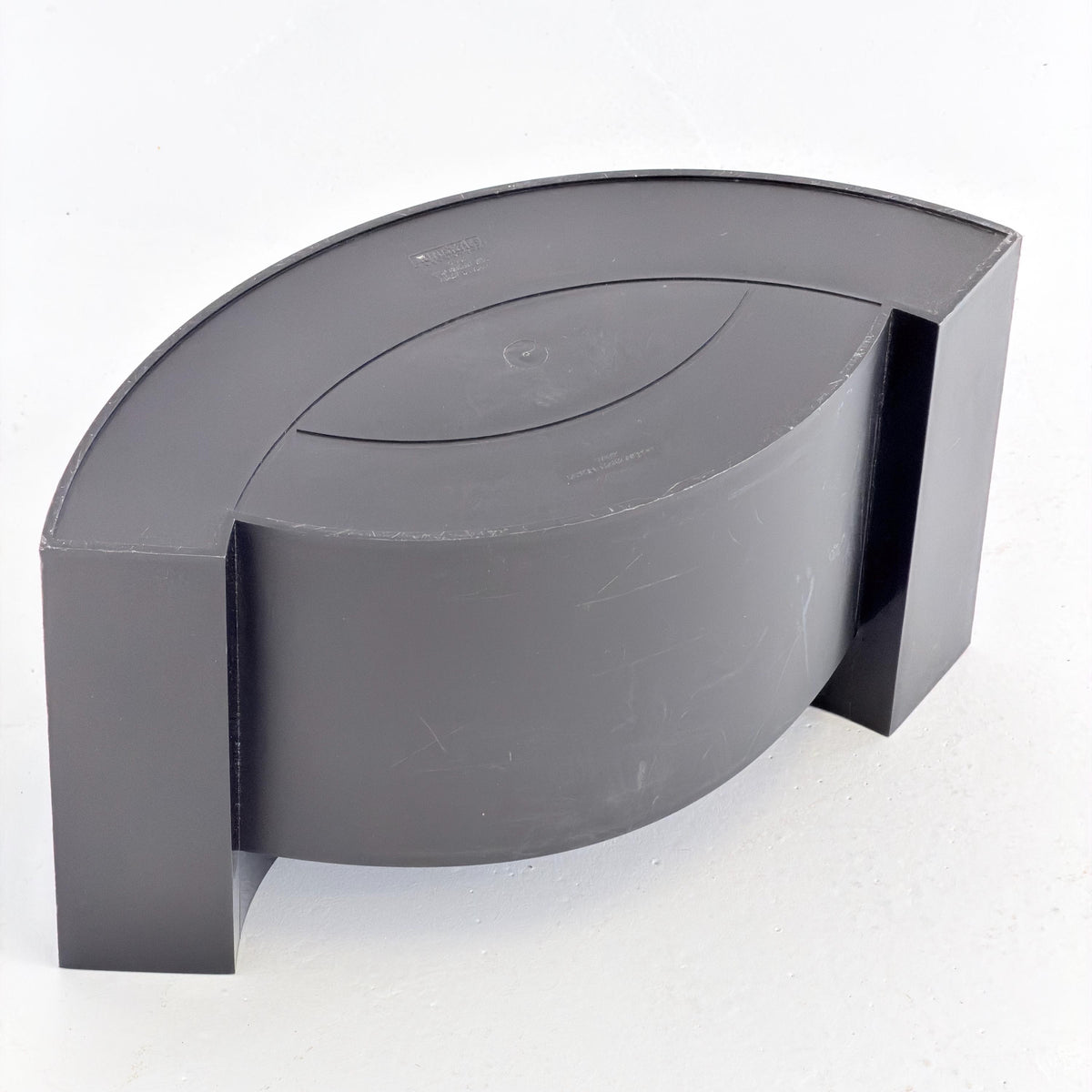 Mid Century Space Age Wave Magazine Rack by Maier Aichen for Authentics, Black, Italy, 1990s