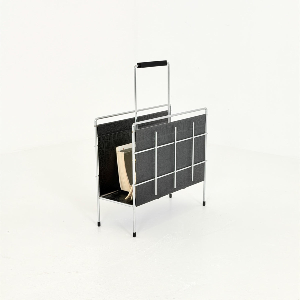 Mid-Century Bauhaus LP & Magazine Rack by Erik Höglund, Sweden, 1960s