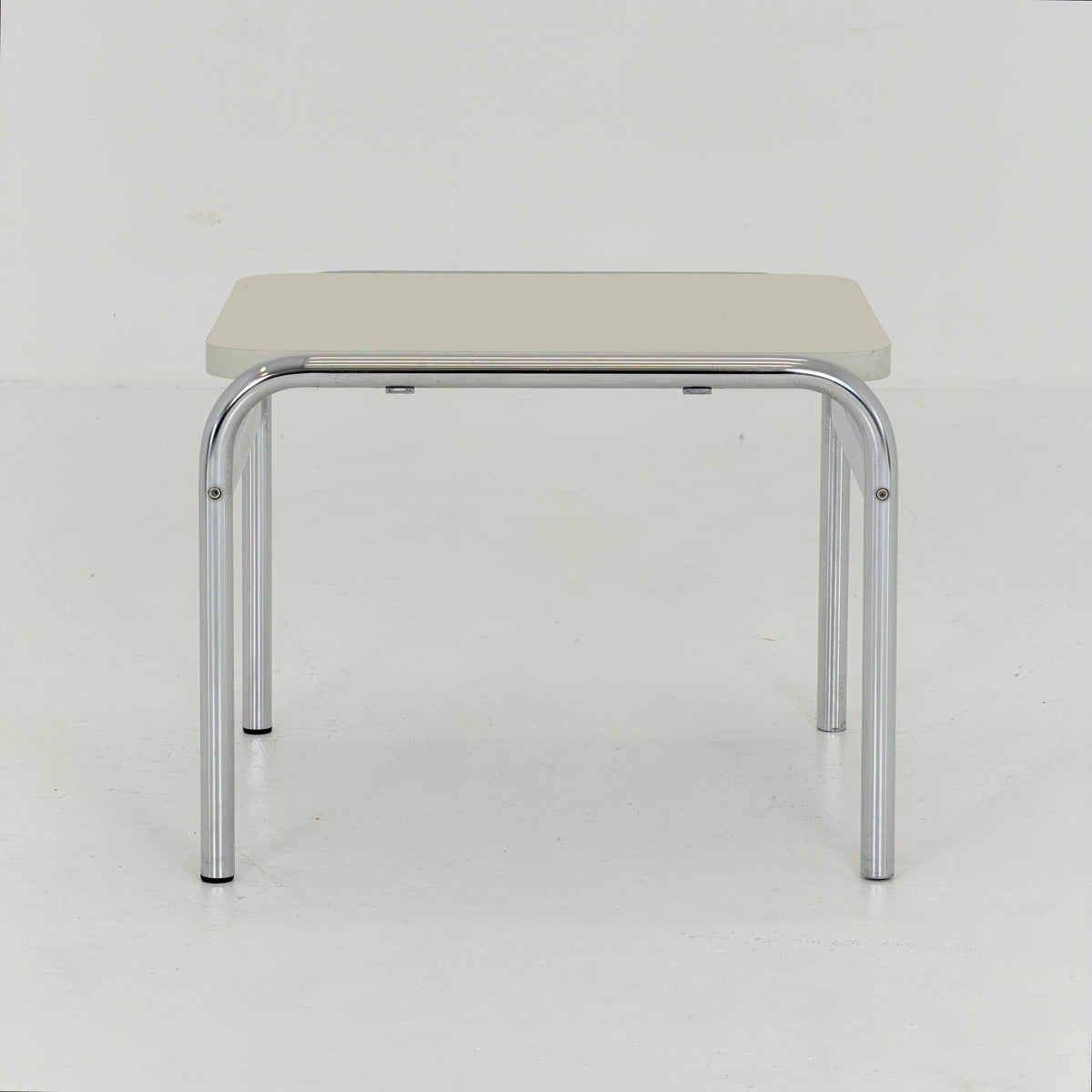1 of 3 Mid century Girsberger Eurochair white coffee Table, Swiss 1980s,