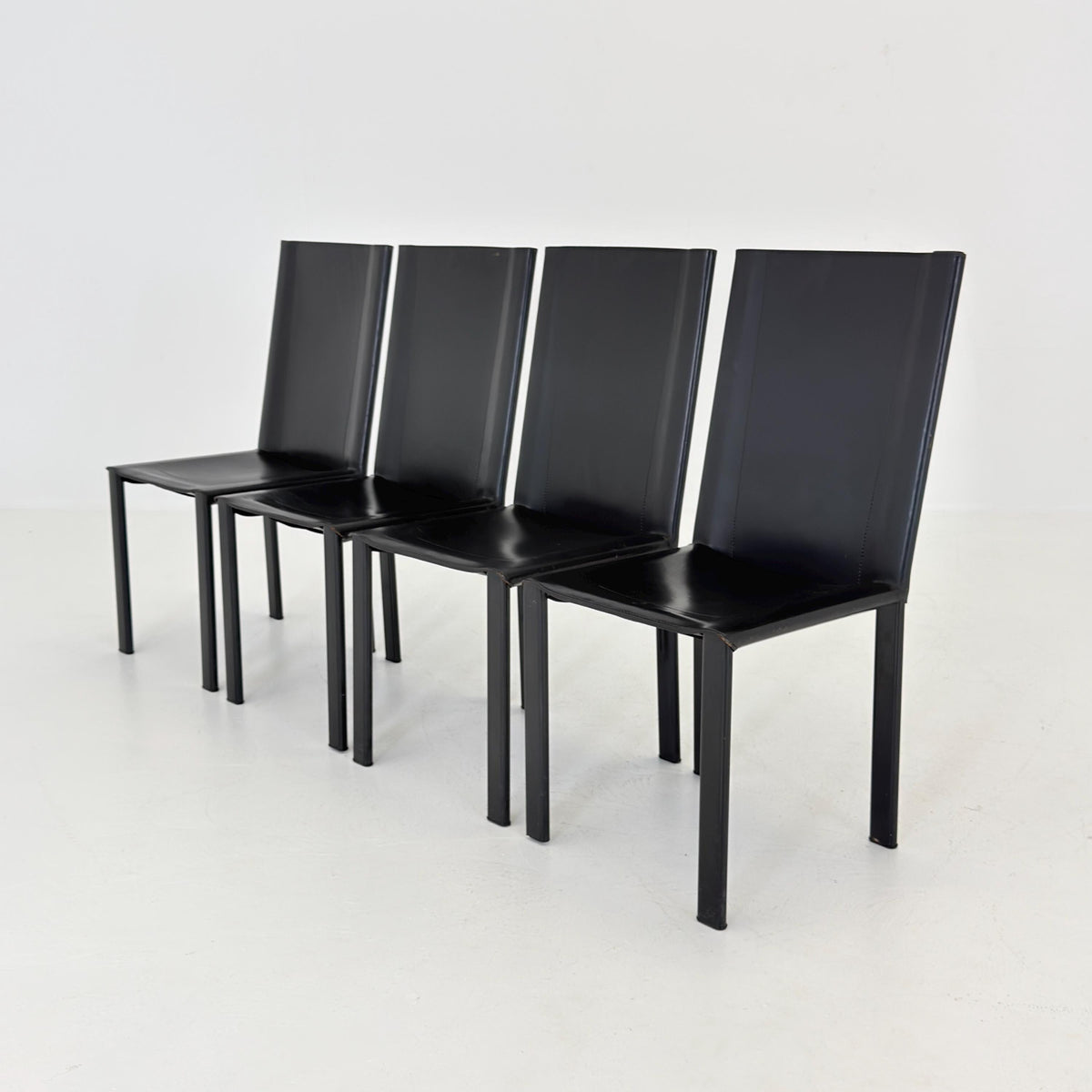 Set of 4 “Coral” Dining Chairs by Carlo Bartoli for Matteo Grassi 1980s Italy