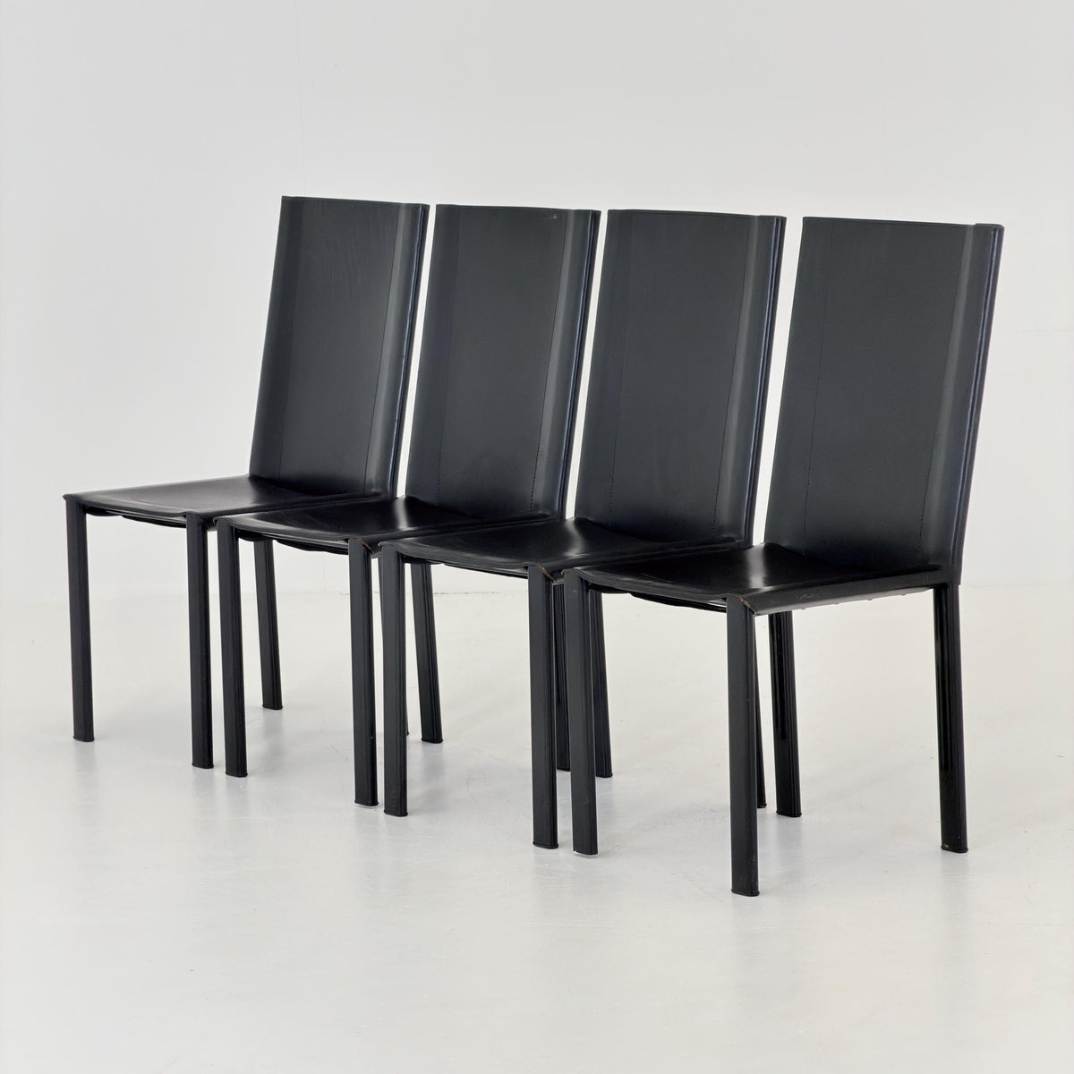 Set of 4 “Coral” Dining Chairs by Carlo Bartoli for Matteo Grassi 1980s Italy