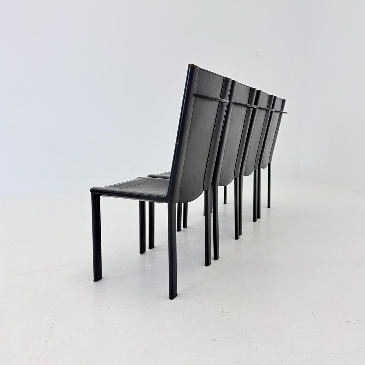 Set of 4 “Coral” Dining Chairs by Carlo Bartoli for Matteo Grassi 1980s Italy
