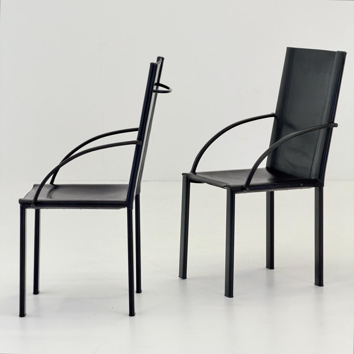 Set of 4 “Coral” Dining armChairs by Carlo Bartoli for Matteo Grassi 1980s Italy