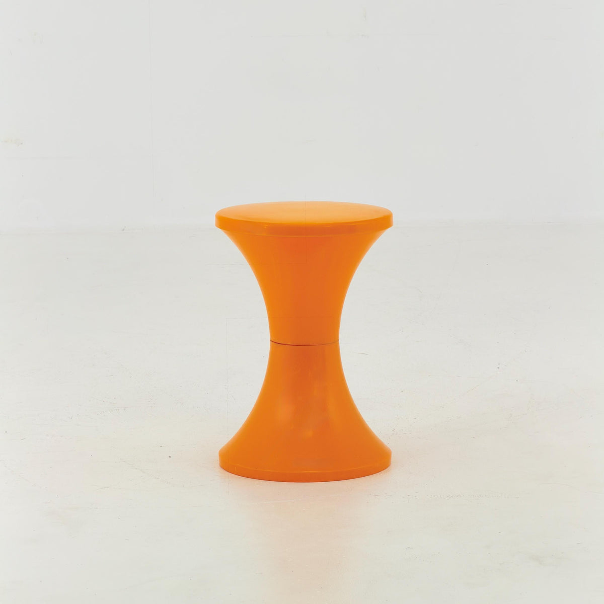 Mid century Space age Retro tulip orange stool by Dynaware 1970s