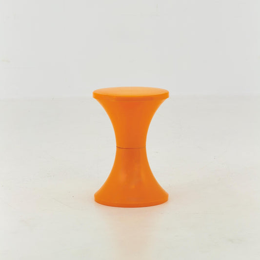 Mid century Space age Retro tulip orange stool by Dynaware 1970s