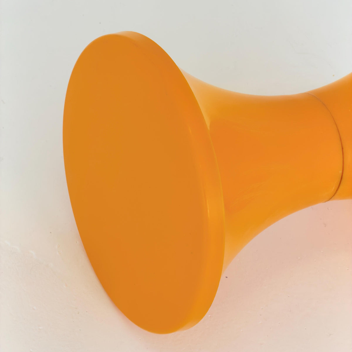 Mid century Space age Retro tulip orange stool by Dynaware 1970s