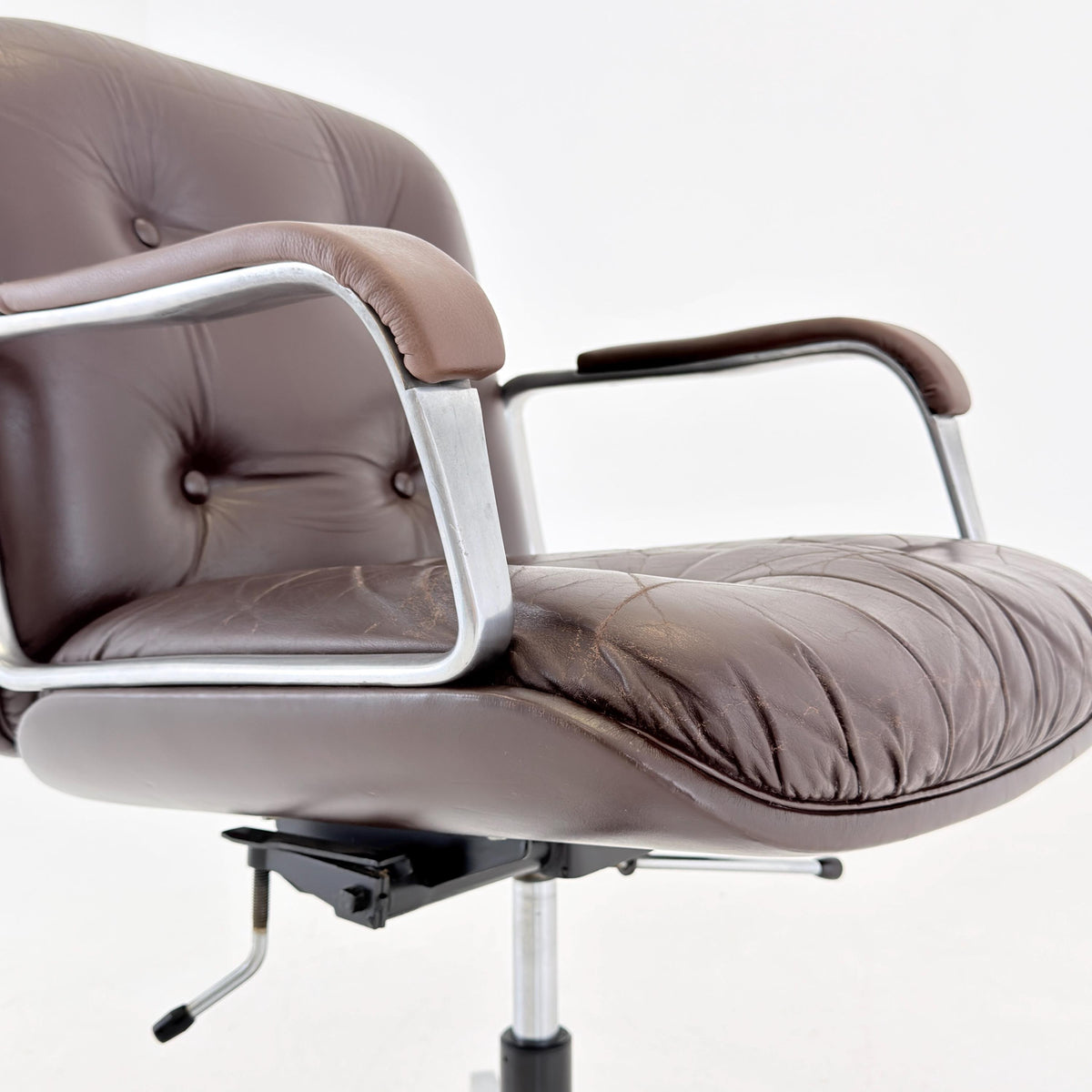 Mid century Blaha swivel Executive Office armChair , 1970s Austria