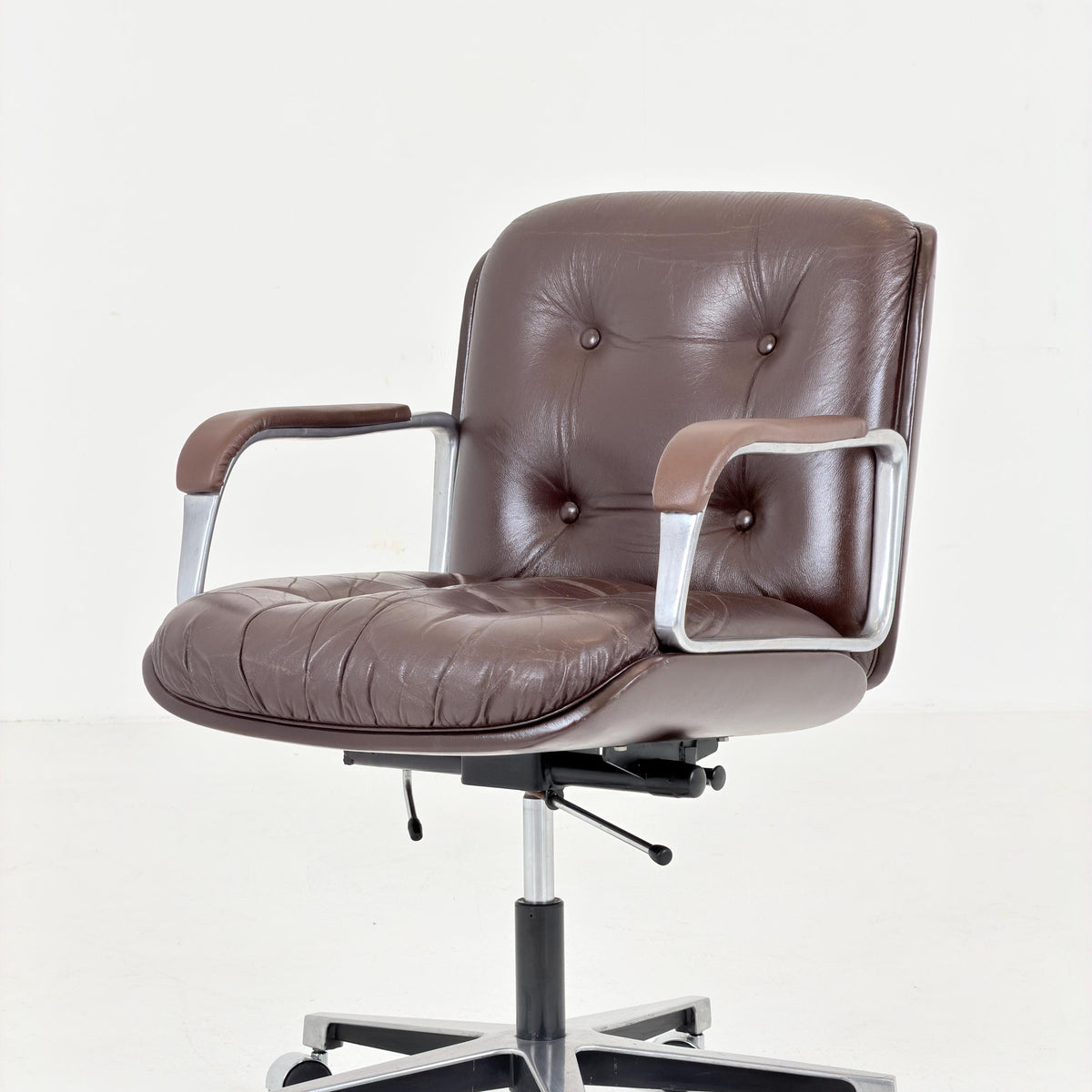 Mid century Blaha swivel Executive Office armChair , 1970s Austria