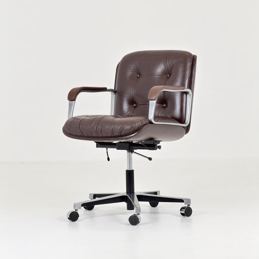 Mid century Blaha swivel Executive Office armChair , 1970s Austria
