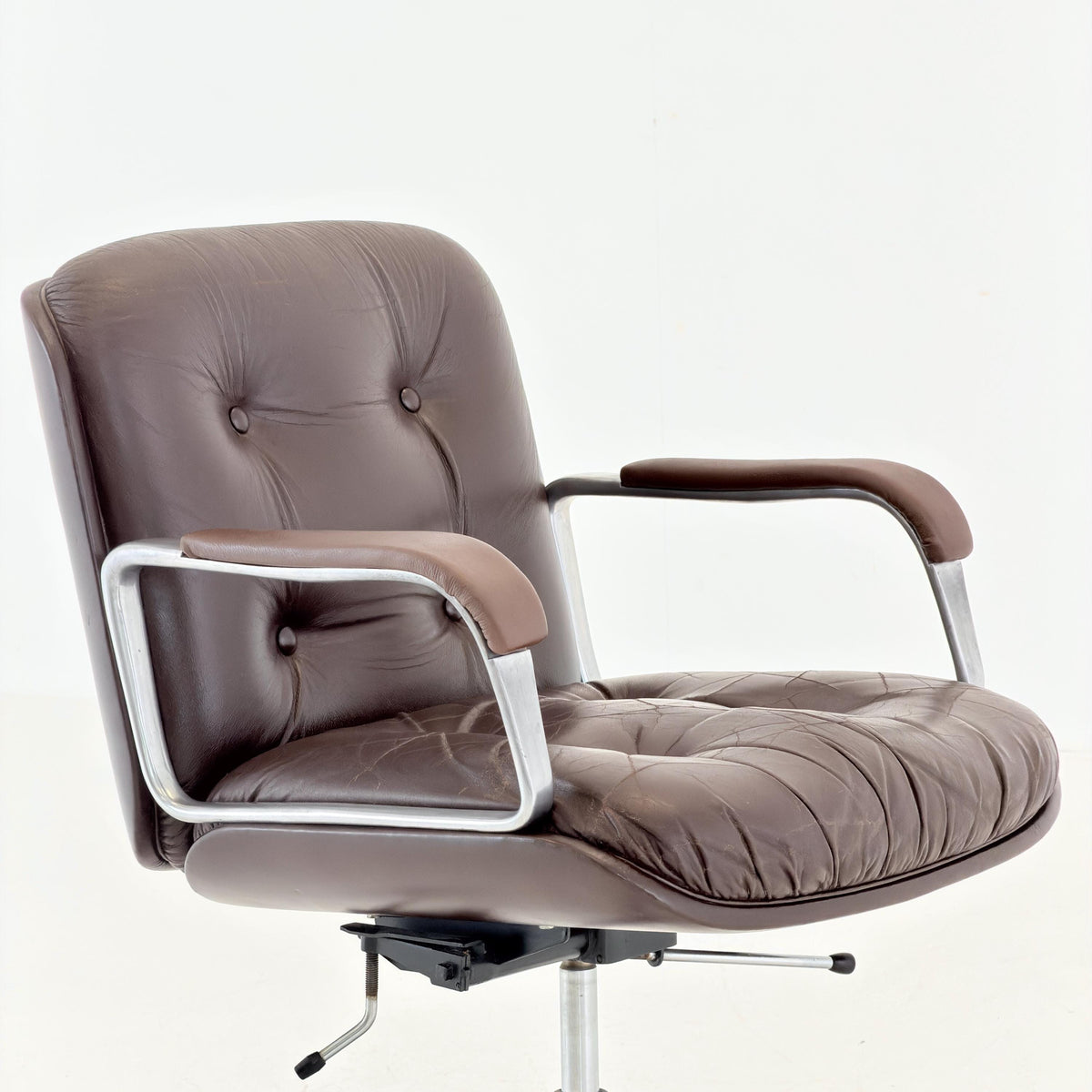Mid century Blaha swivel Executive Office armChair , 1970s Austria