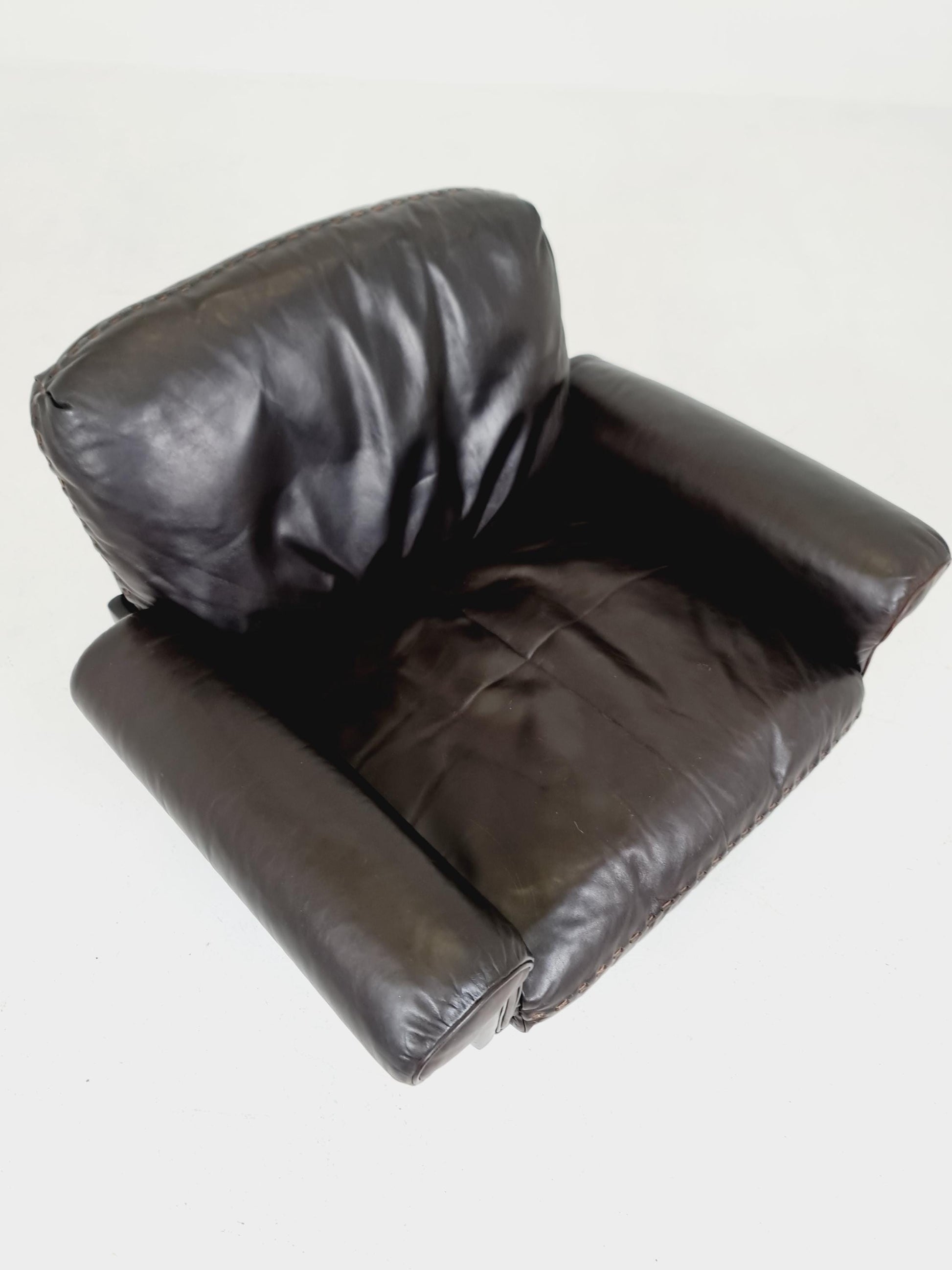 Vintage Swiss leather Lounge chair BY De Sede Ds 31 Switzerland, 1970s