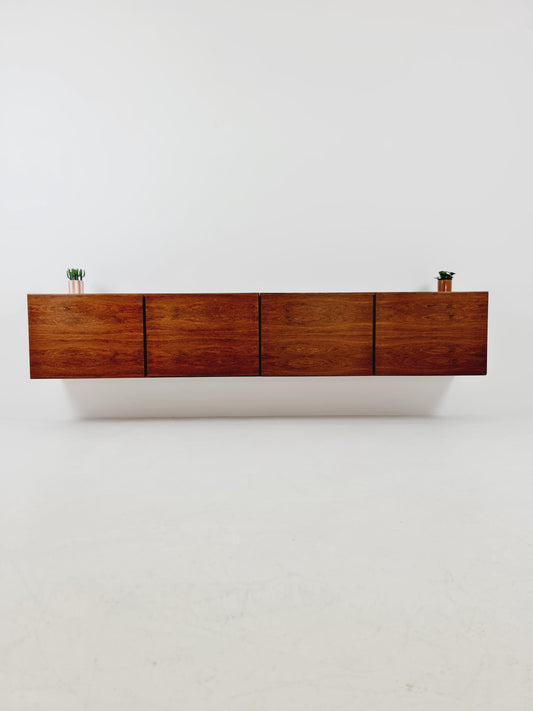 Vintage Mid century German Hanging /Floating Rosewood Sideboard ,1960s