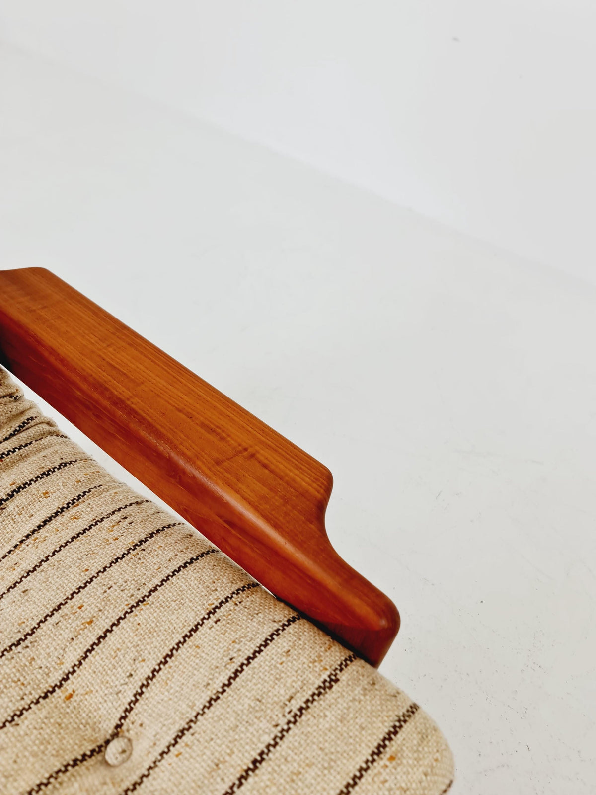 Mid century teak easy lounge chair with Ottoman by Arne Wahl Iversen for Komfort , 1960s