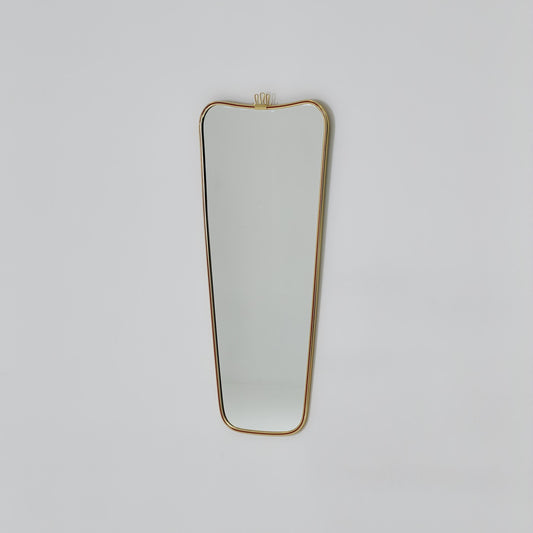XXL Mid-Century Kidney Kristall Mirror by Lenz Germany 1960s
