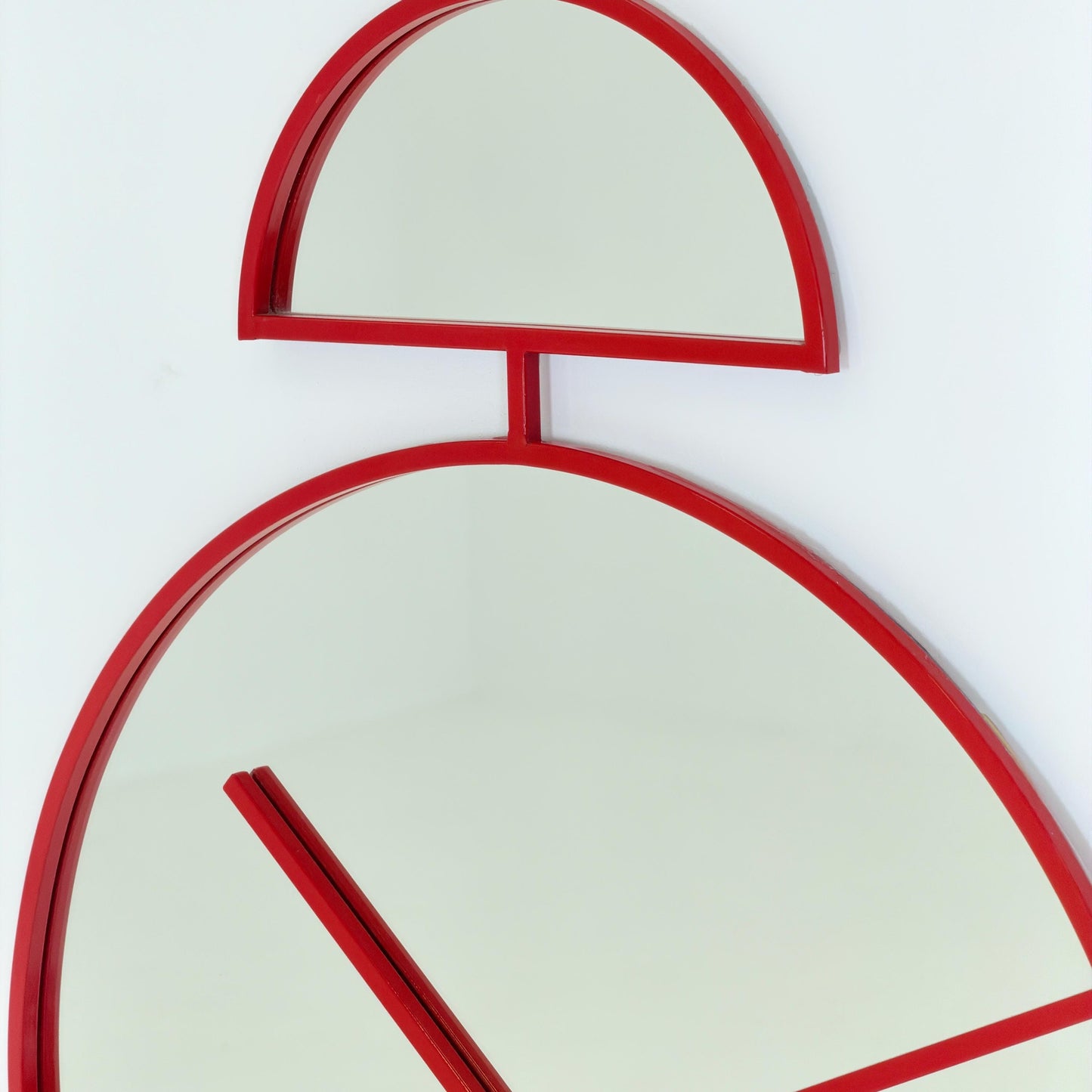 1 of 2 Mid-Century Pop Art Alarm Clock Wall Mirror by Pilm | 1970s Italy