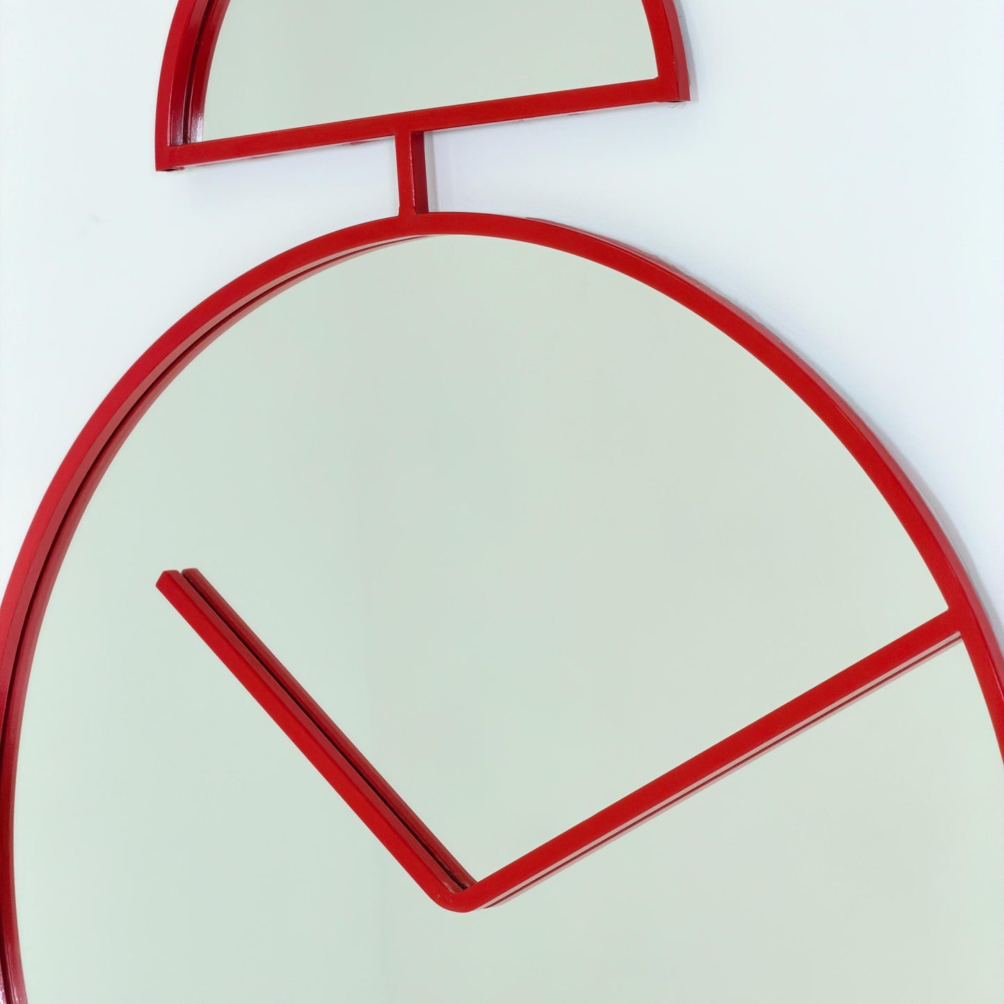 1 of 2 Mid-Century Pop Art Alarm Clock Wall Mirror by Pilm | 1970s Italy