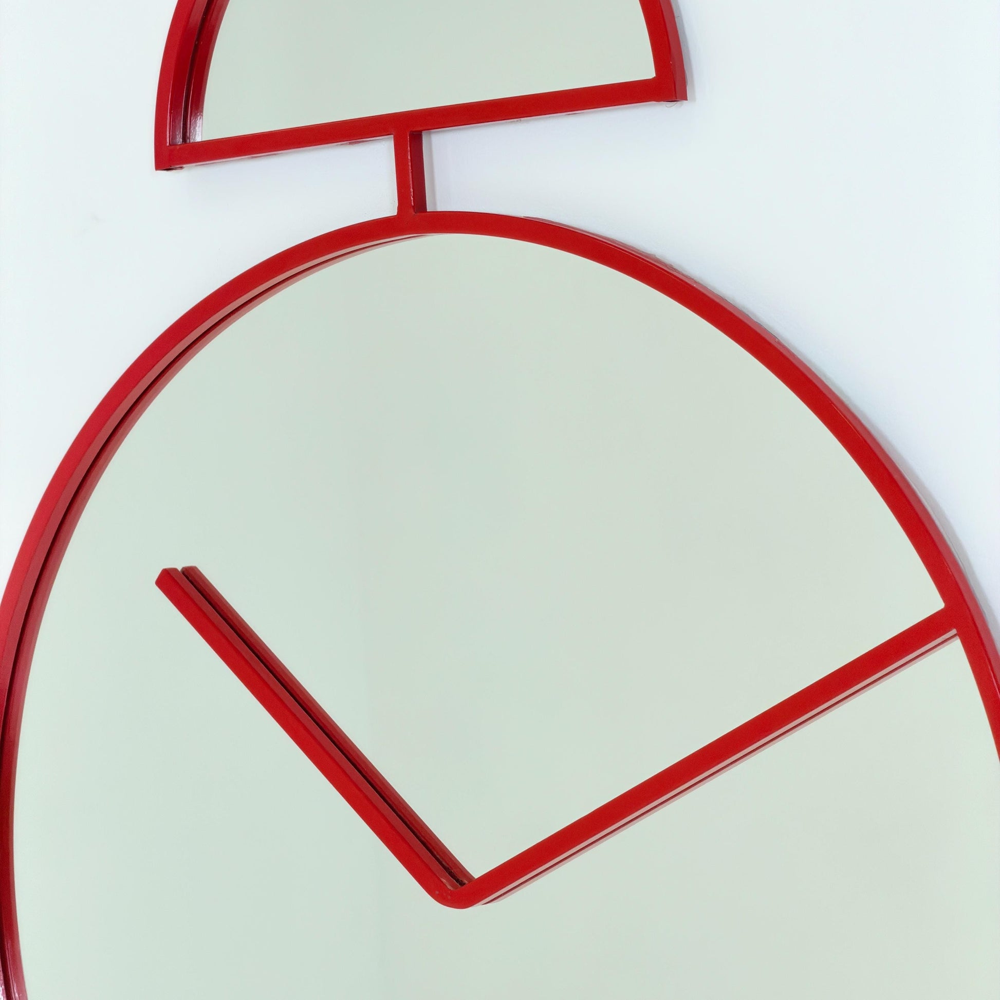 1 of 2 Mid-Century Pop Art Alarm Clock Wall Mirror by Pilm | 1970s Italy