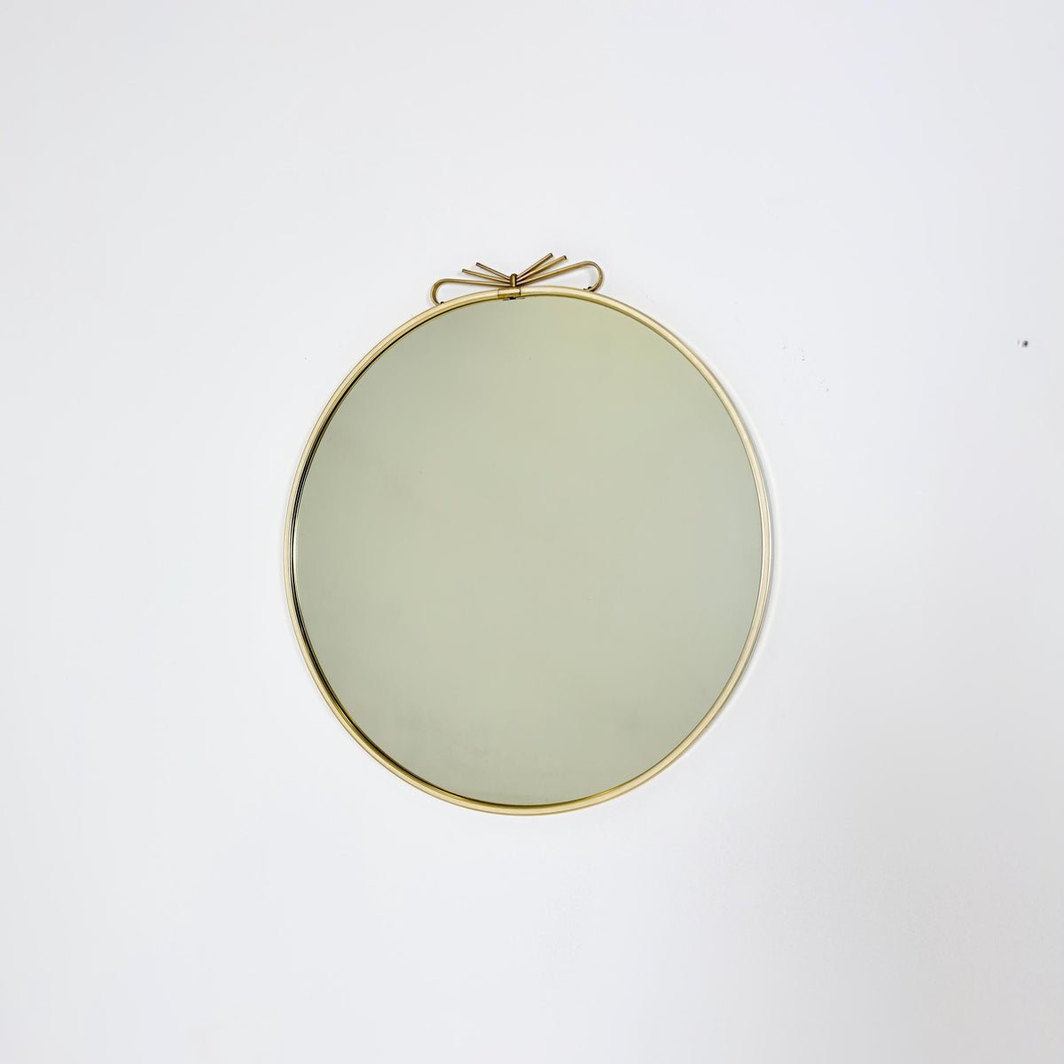Mid-Century Modern Brass Wall Mirror by Lenz, Lenzgold, 1960s Germany